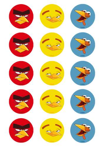 Angry Birds Edible Cupcake Images - Click Image to Close